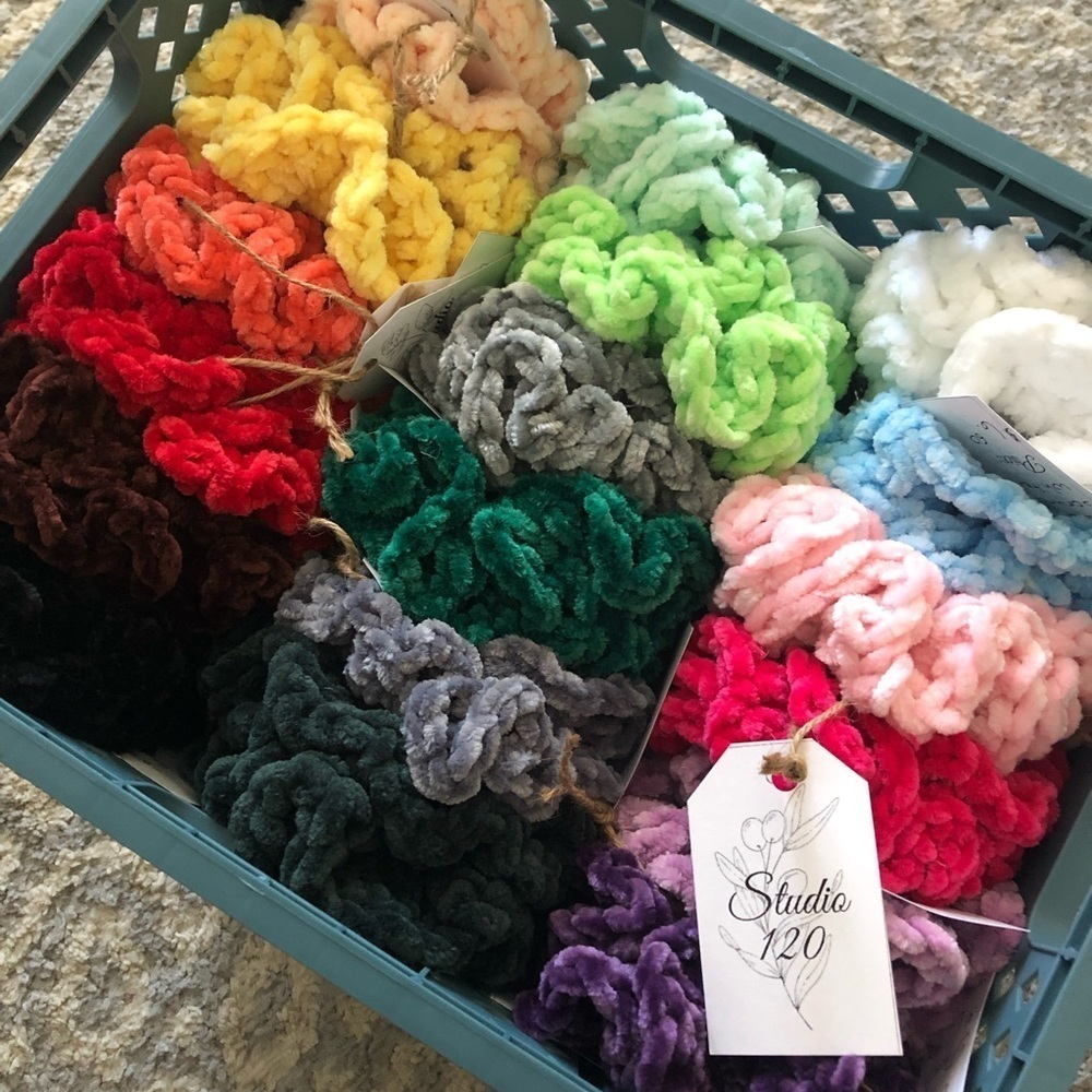 Handmade crocheted scrunchie (multiple colors) Set 1